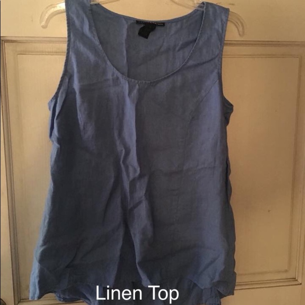 Blue linen Top